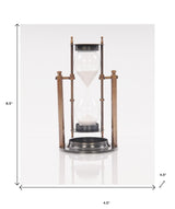 4.5" X 4.5" X 8.5" Brass Revolving Sandtimer - Homeroots - Flyclothing LLC