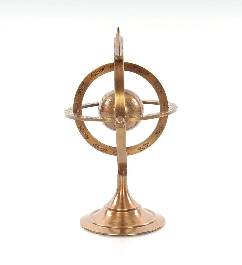 5.5" X 7" X 8.5" Brass Armillary - Homeroots