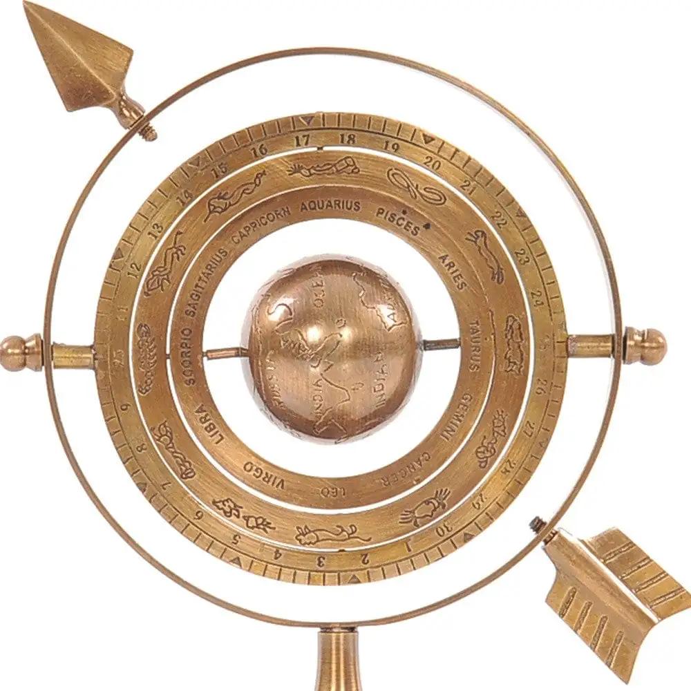 5.5" X 7" X 8.5" Brass Armillary - Homeroots