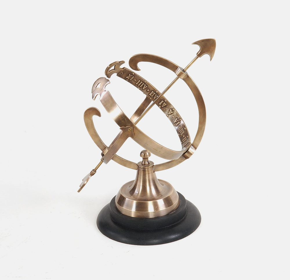 14" Brass and Black Metal Hand Painted Figurine Tabletop Sculpture - Homeroots