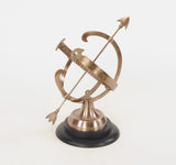 14" Brass and Black Metal Hand Painted Figurine Tabletop Sculpture - Homeroots