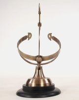 14" Brass and Black Metal Hand Painted Figurine Tabletop Sculpture - Homeroots - Flyclothing LLC
