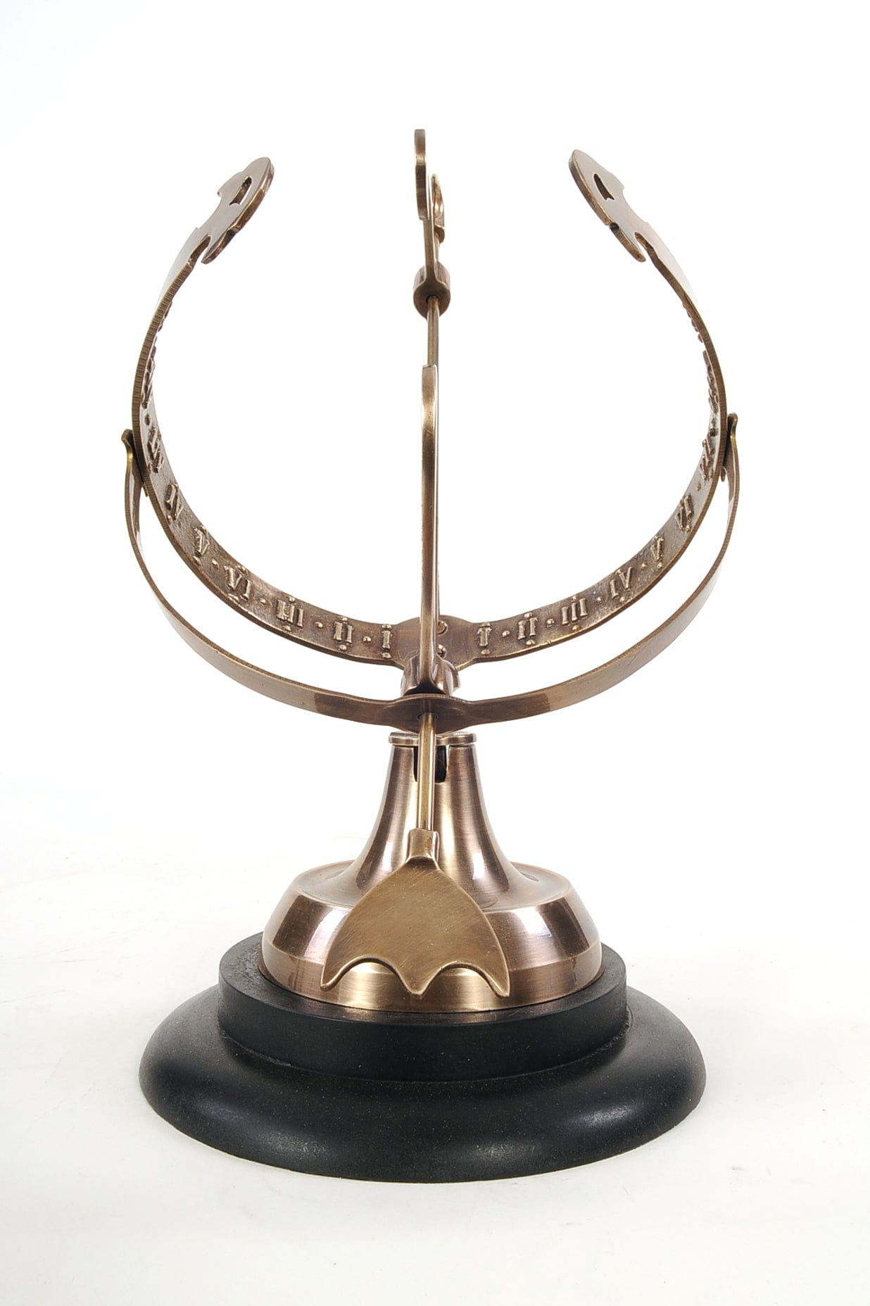 14" Brass and Black Metal Hand Painted Figurine Tabletop Sculpture - Homeroots - Flyclothing LLC