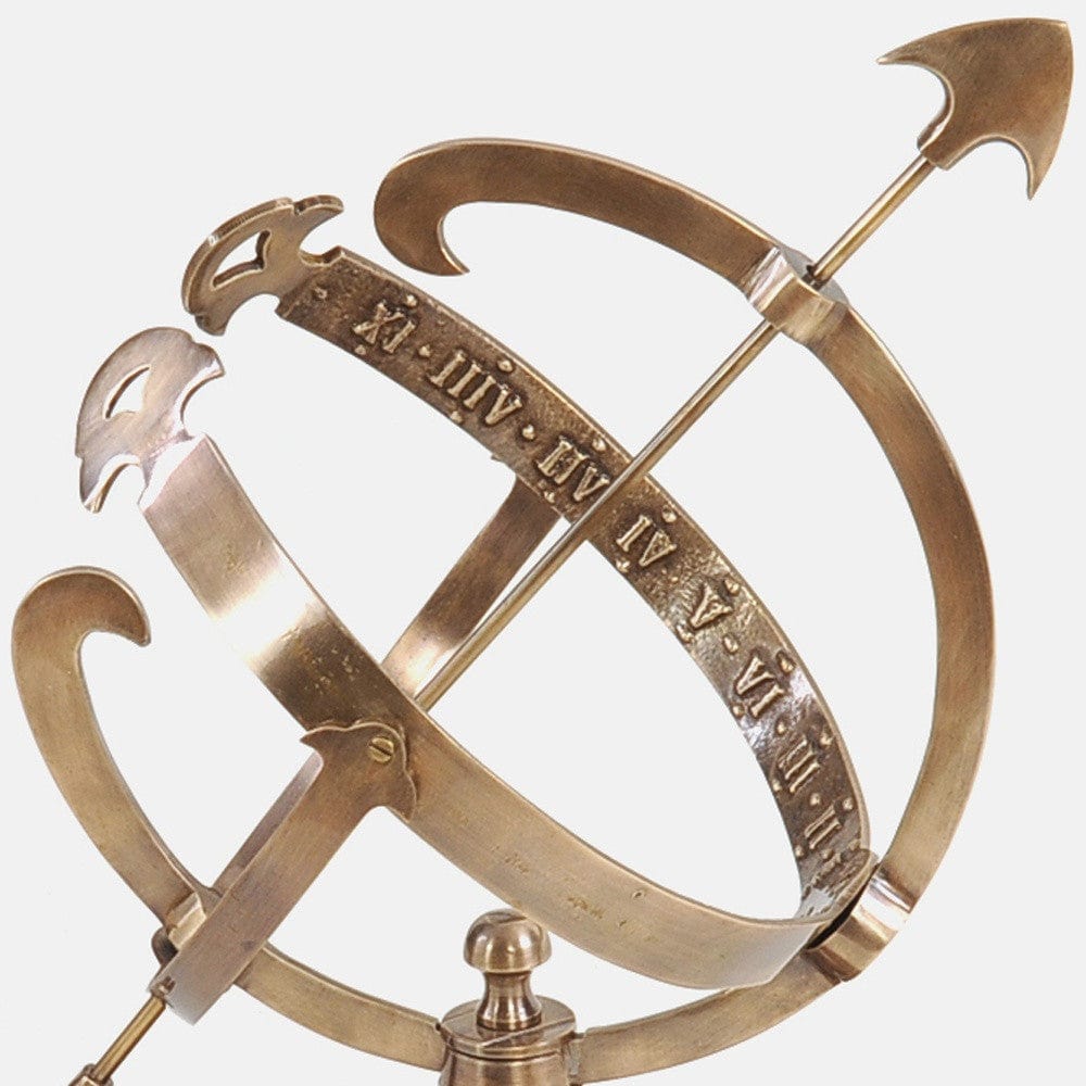 14" Brass and Black Metal Hand Painted Figurine Tabletop Sculpture - Homeroots - Flyclothing LLC