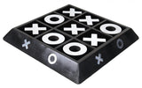 Nickel And Dark Wood Tic Tac Toe Game Sculpture - Homeroots