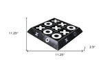 Nickel And Dark Wood Tic Tac Toe Game Sculpture - Homeroots - Flyclothing LLC