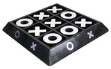Nickel And Dark Wood Tic Tac Toe Game Sculpture - Homeroots - Flyclothing LLC