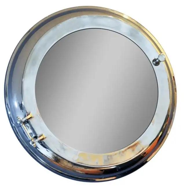 21" Silver Round Aluminum Framed Accent Mirror - Homeroots
