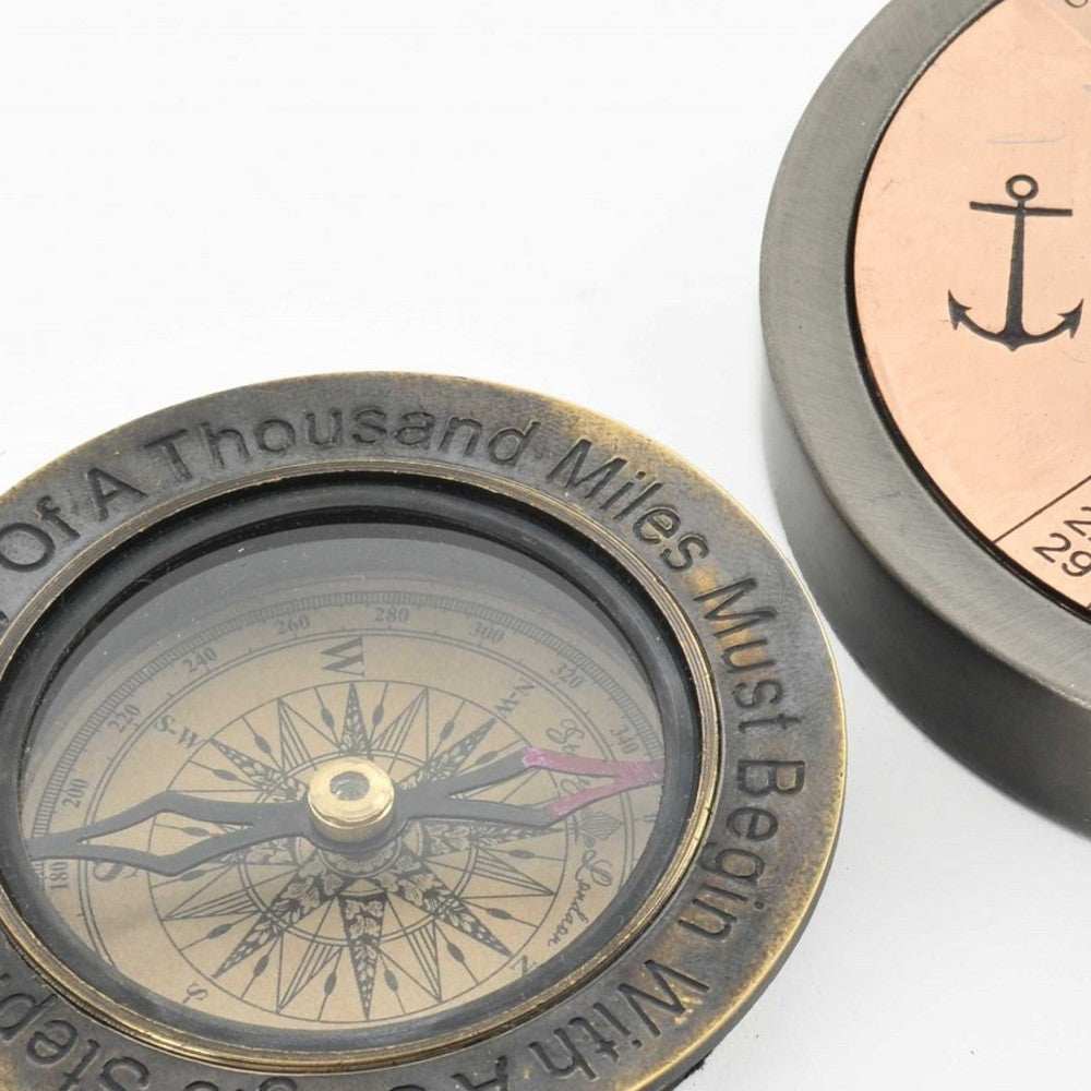Set Of 2 100 Year Calendar And Compass Quote - Homeroots - Flyclothing LLC
