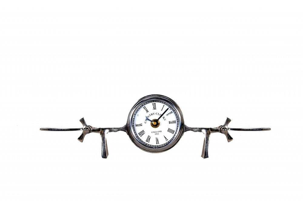 3" Novelty Nickel Metal And Glass Analog Wall Clock - Homeroots - Flyclothing LLC