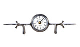 3" Novelty Nickel Metal And Glass Analog Wall Clock - Homeroots