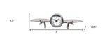 3" Novelty Nickel Metal And Glass Analog Wall Clock - Homeroots - Flyclothing LLC
