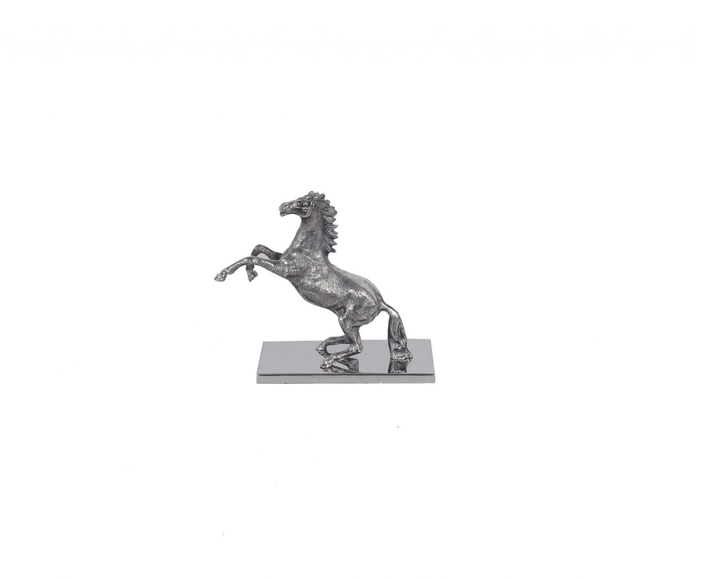 5" X 12.5" X 11" Horse Statue With Base - Homeroots