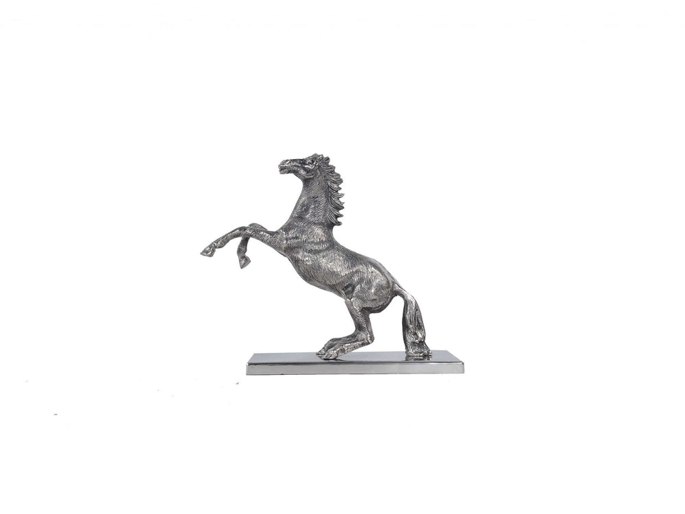 5" X 12.5" X 11" Horse Statue With Base - Homeroots
