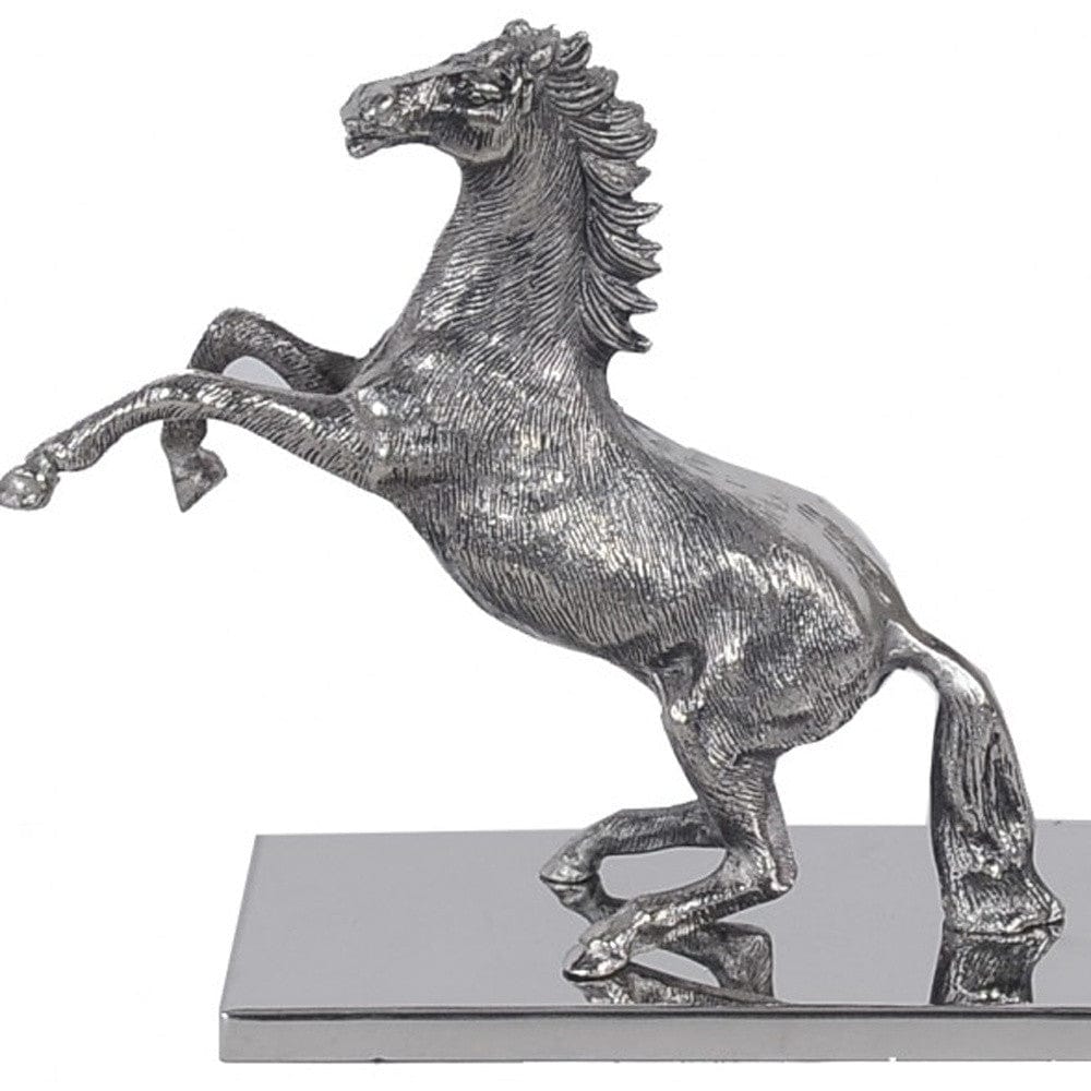 5" X 12.5" X 11" Horse Statue With Base - Homeroots - Flyclothing LLC