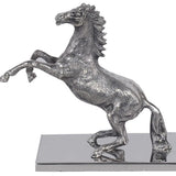 5" X 12.5" X 11" Horse Statue With Base - Homeroots