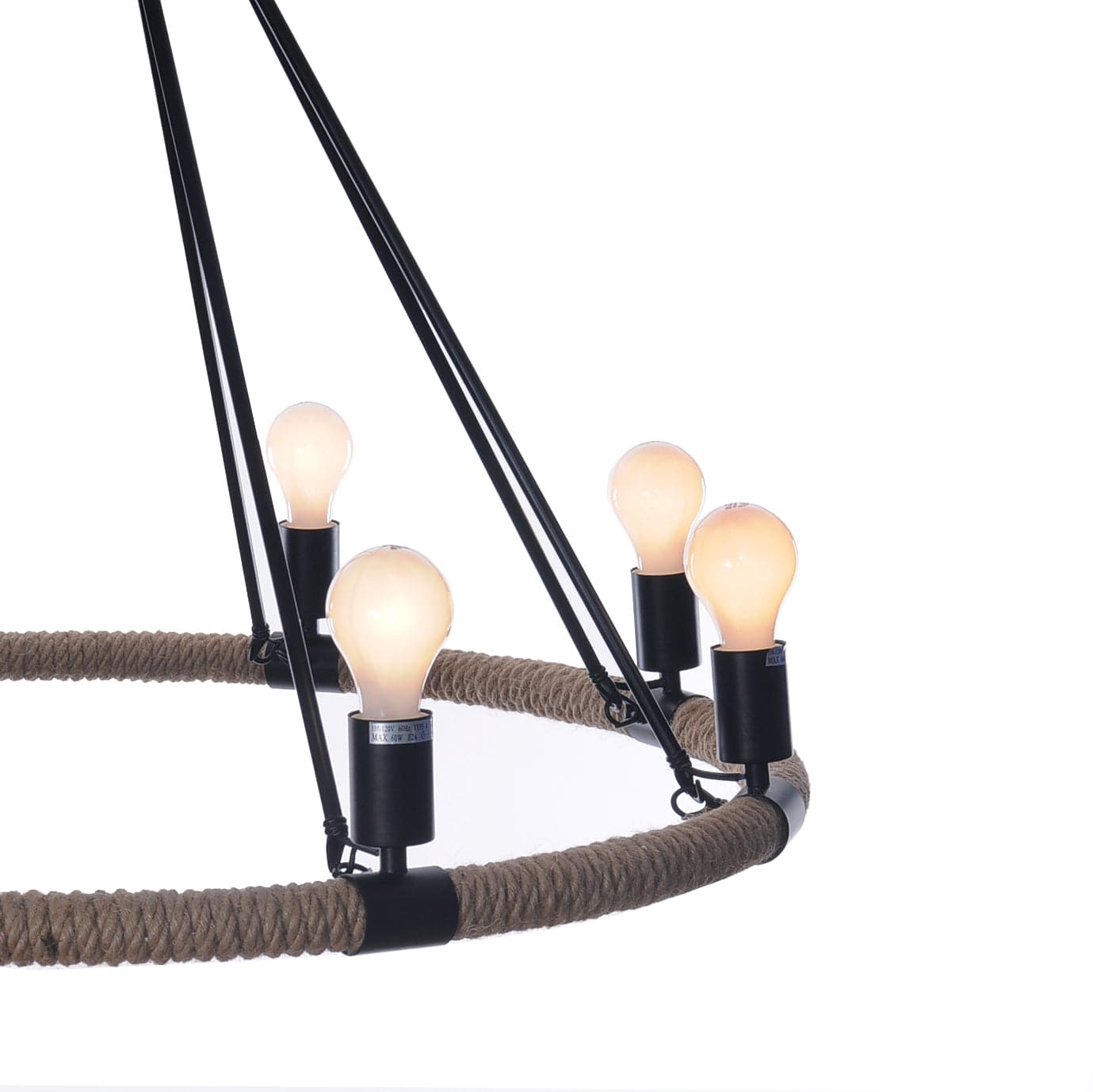 32" X 37" X 32" 8 Bulbs Rope Pendant Lamp - Homeroots - Flyclothing LLC