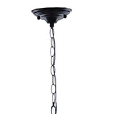 Natural and Black Iron and Rope Three Light Ceiling Light - Homeroots - Flyclothing LLC