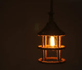 Beige and Black Iron and Rope Ceiling Light - Homeroots - Flyclothing LLC