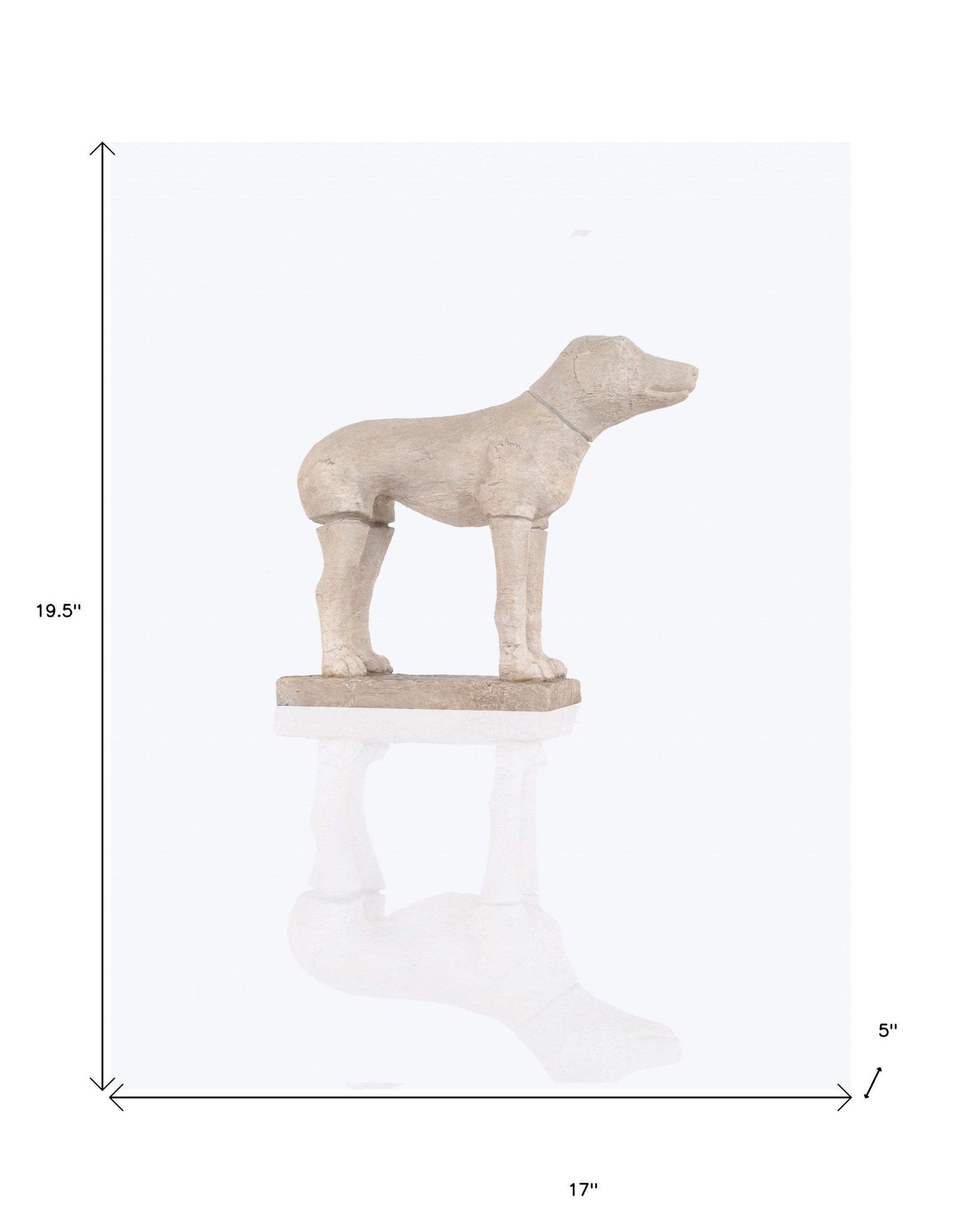 17" Natural Resin Hand Painted Figurine Tabletop Sculpture - Homeroots - Flyclothing LLC