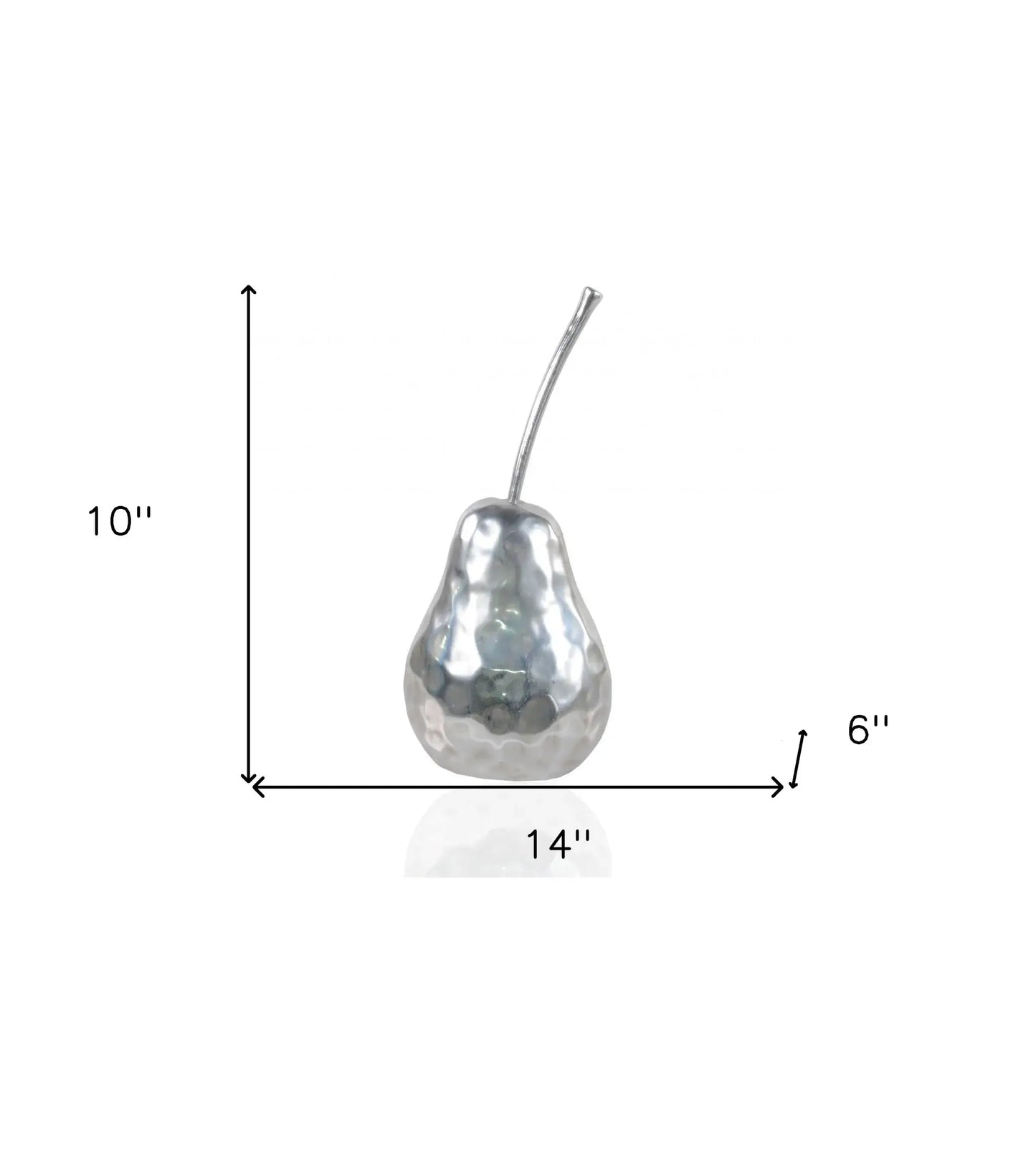 Delicious Hammered Finish Pear Statue - Homeroots - Flyclothing LLC