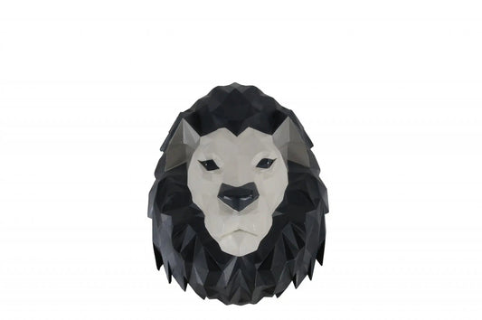 11.5" X 9.5" X 14" Origami Lion Head Wall Decoration - Homeroots