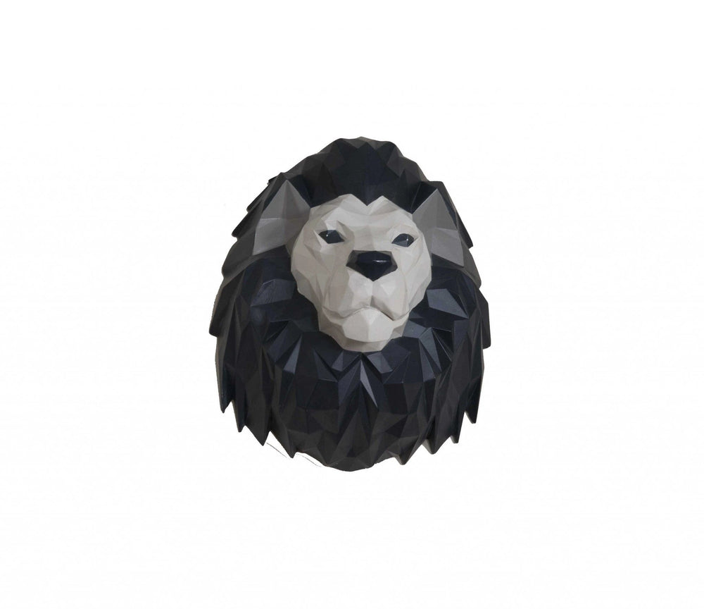 11.5" X 9.5" X 14" Origami Lion Head Wall Decoration - Homeroots