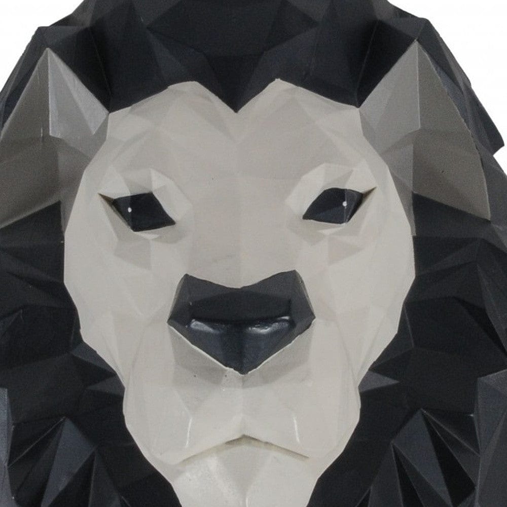 11.5" X 9.5" X 14" Origami Lion Head Wall Decoration - Homeroots