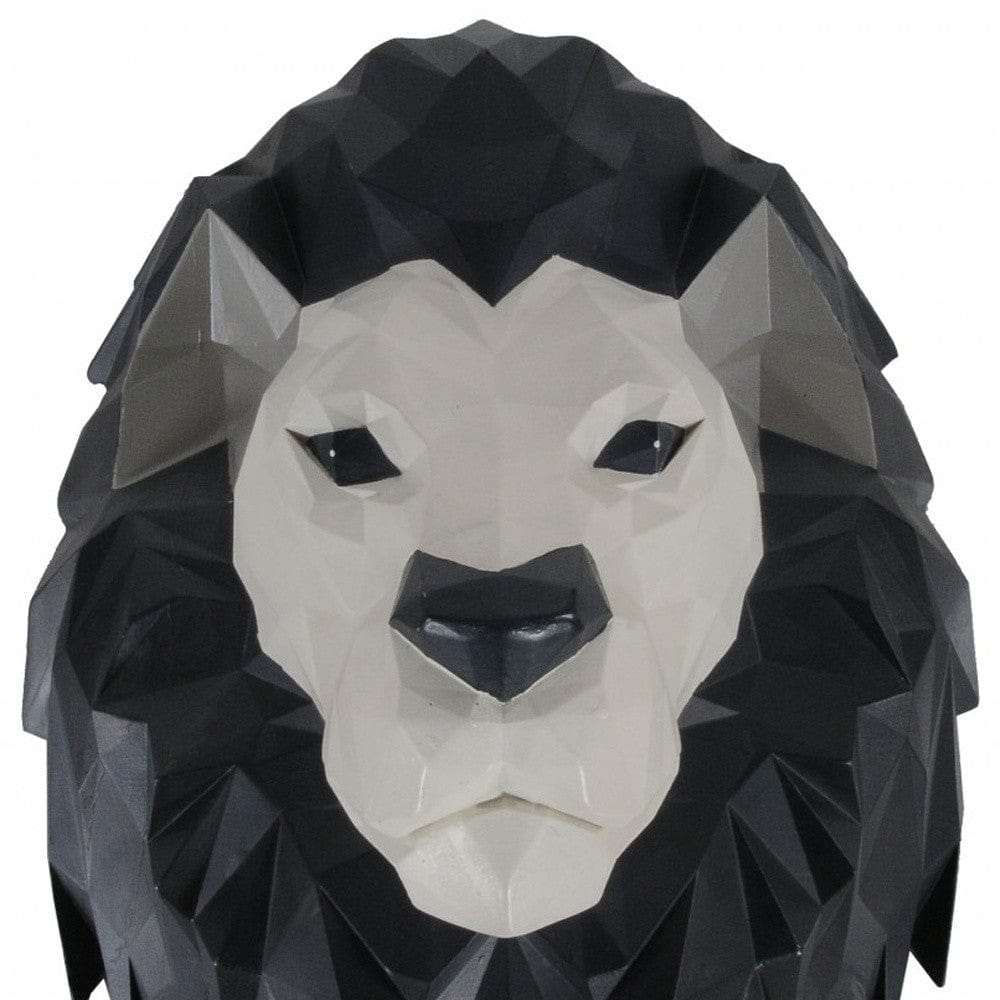 11.5" X 9.5" X 14" Origami Lion Head Wall Decoration - Homeroots