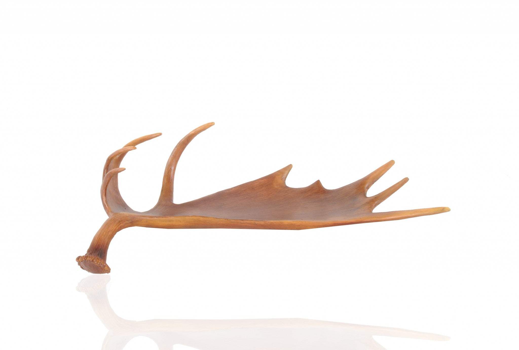 12" Brown Antler Resin Serving Tray - Homeroots - Flyclothing LLC