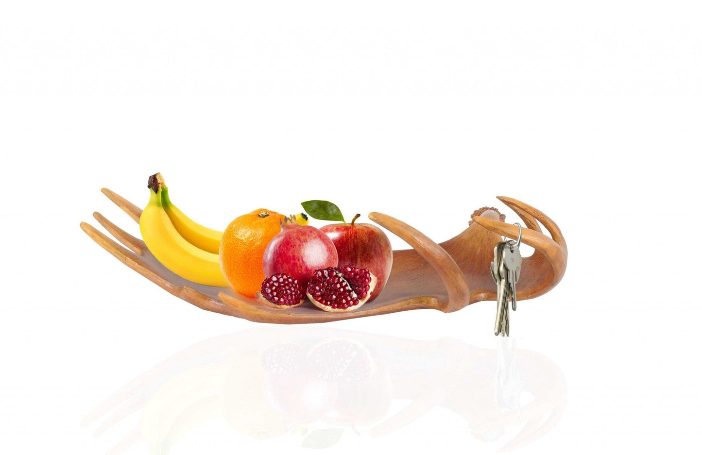 12" Brown Antler Resin Serving Tray - Homeroots - Flyclothing LLC
