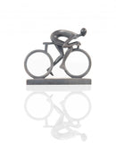 Minimalist Cyclist Cement Finish Statue - Homeroots