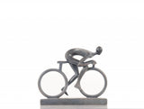 Minimalist Cyclist Cement Finish Statue - Homeroots