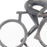 Minimalist Cyclist Cement Finish Statue - Homeroots