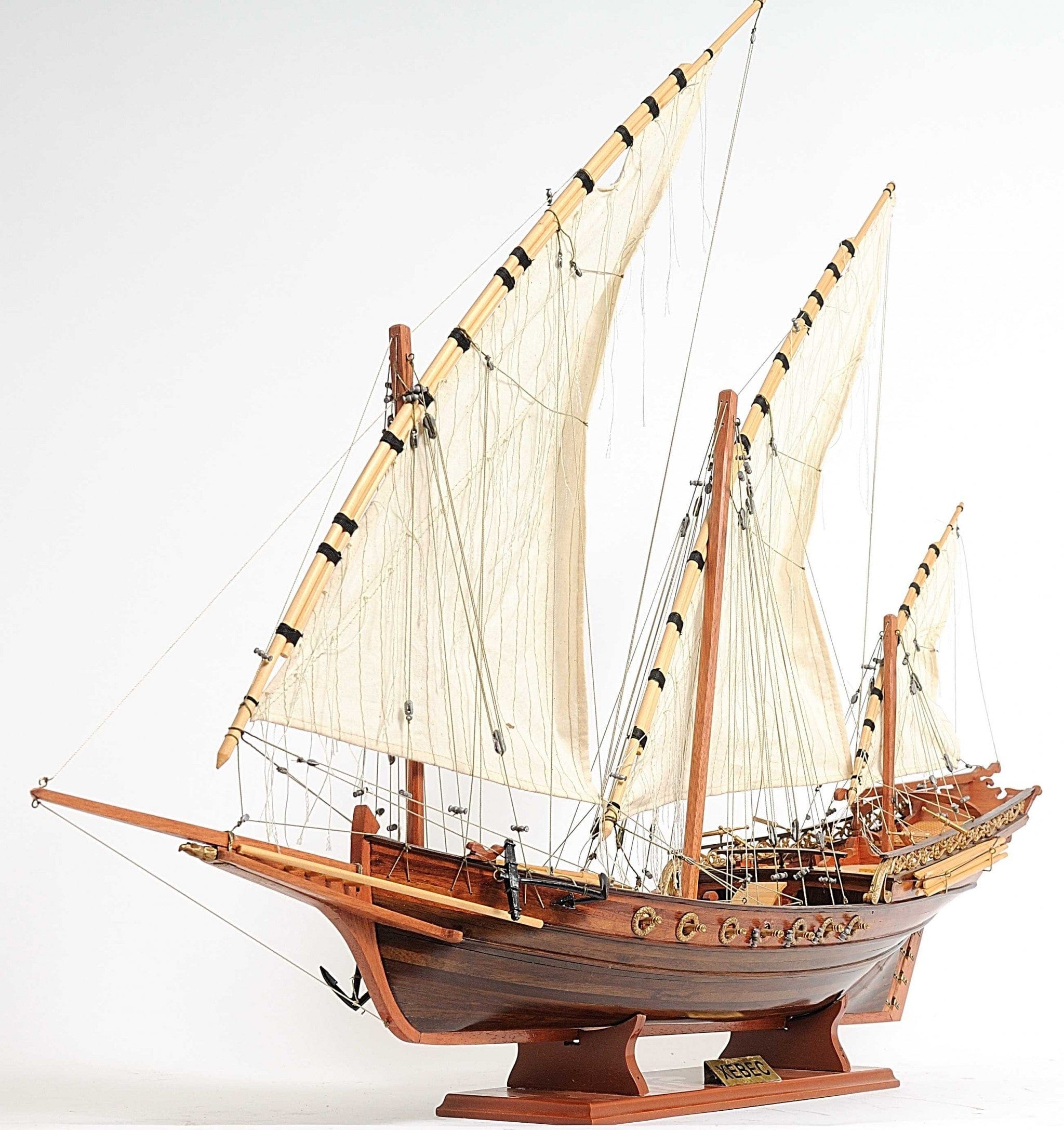 27" Brown Manufactured Wood Boat Hand Painted Sculpture - Homeroots - Flyclothing LLC