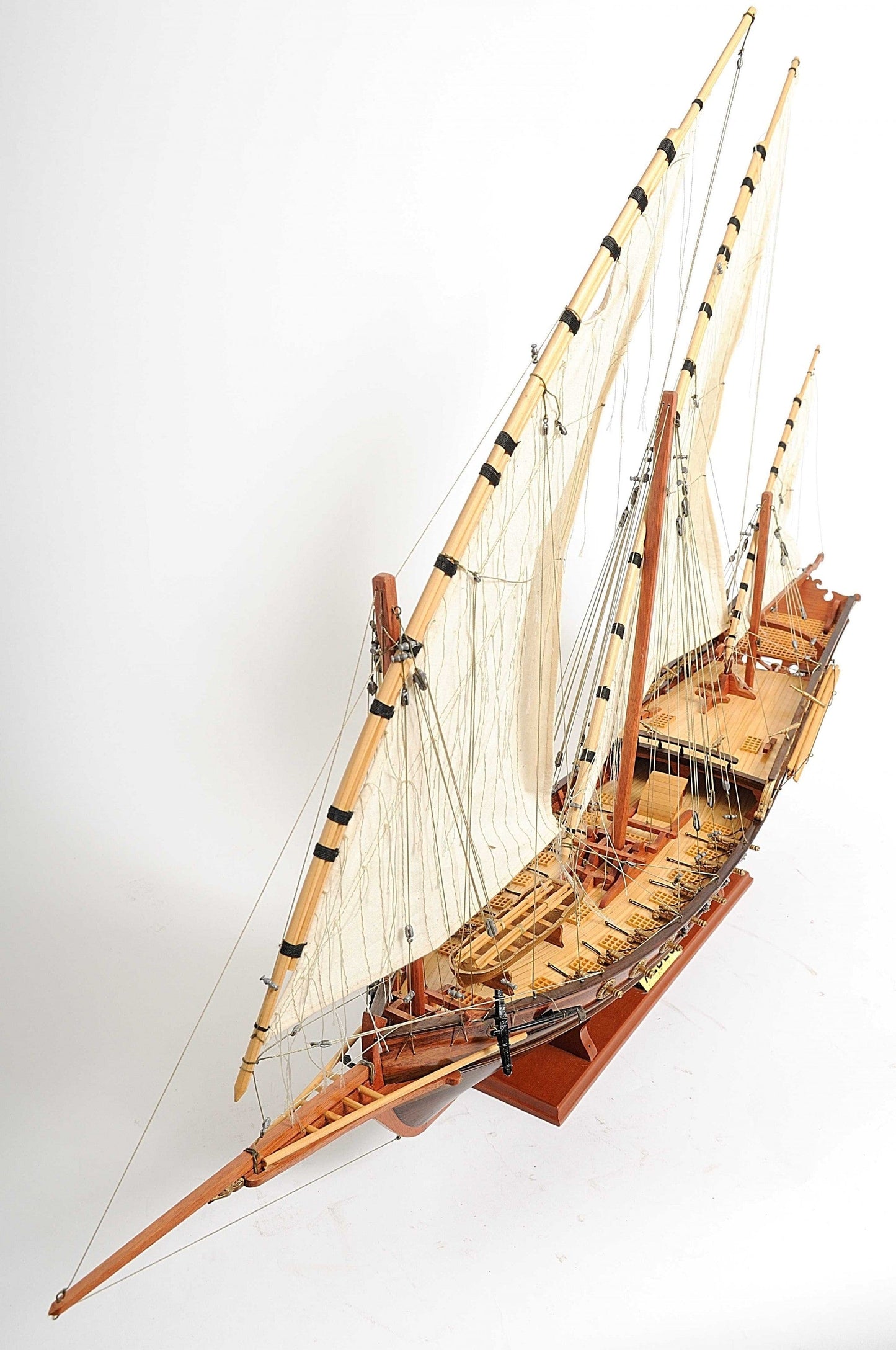27" Brown Manufactured Wood Boat Hand Painted Sculpture - Homeroots - Flyclothing LLC