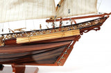 27" Brown Manufactured Wood Boat Hand Painted Sculpture - Homeroots