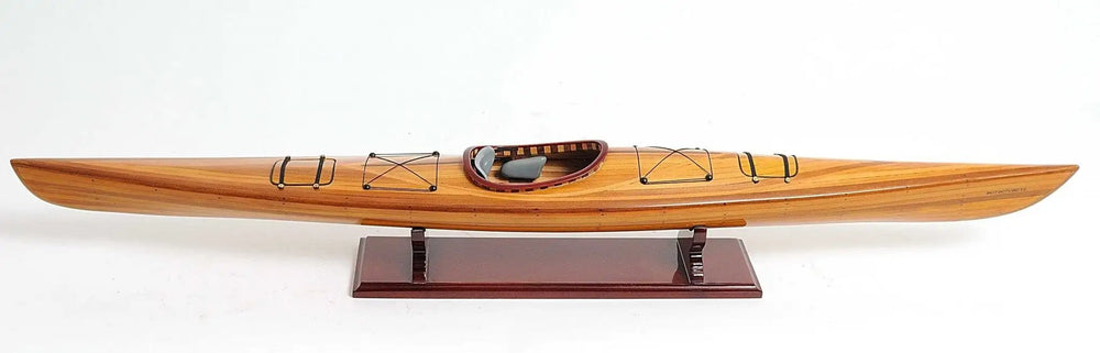 Rich Cedar Kayak Model Sculpture - Homeroots