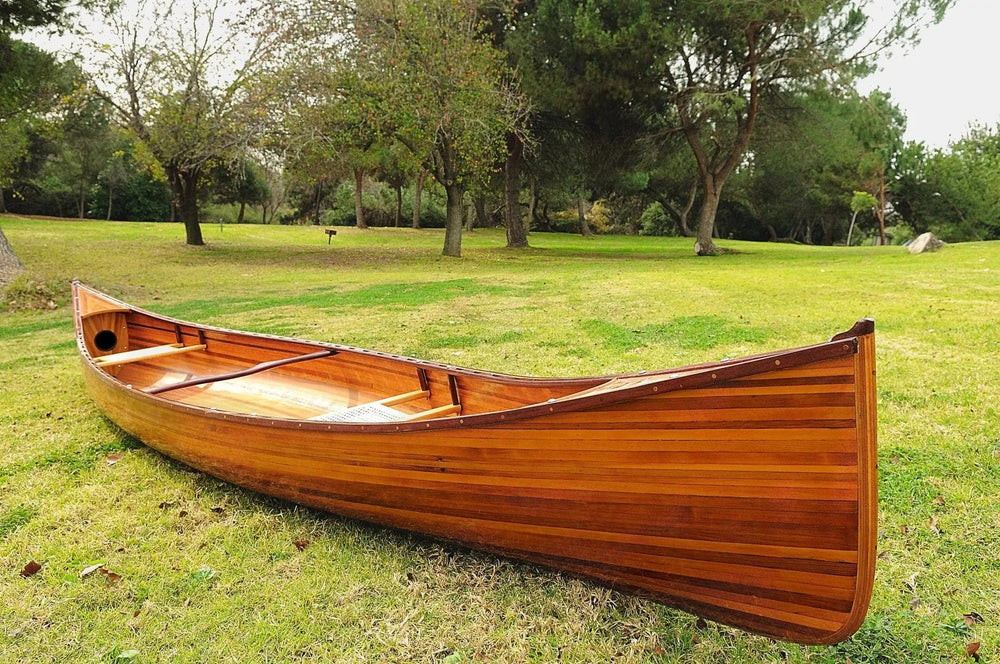 35.5" X 216" X 27" Wooden Canoe - Homeroots - Flyclothing LLC