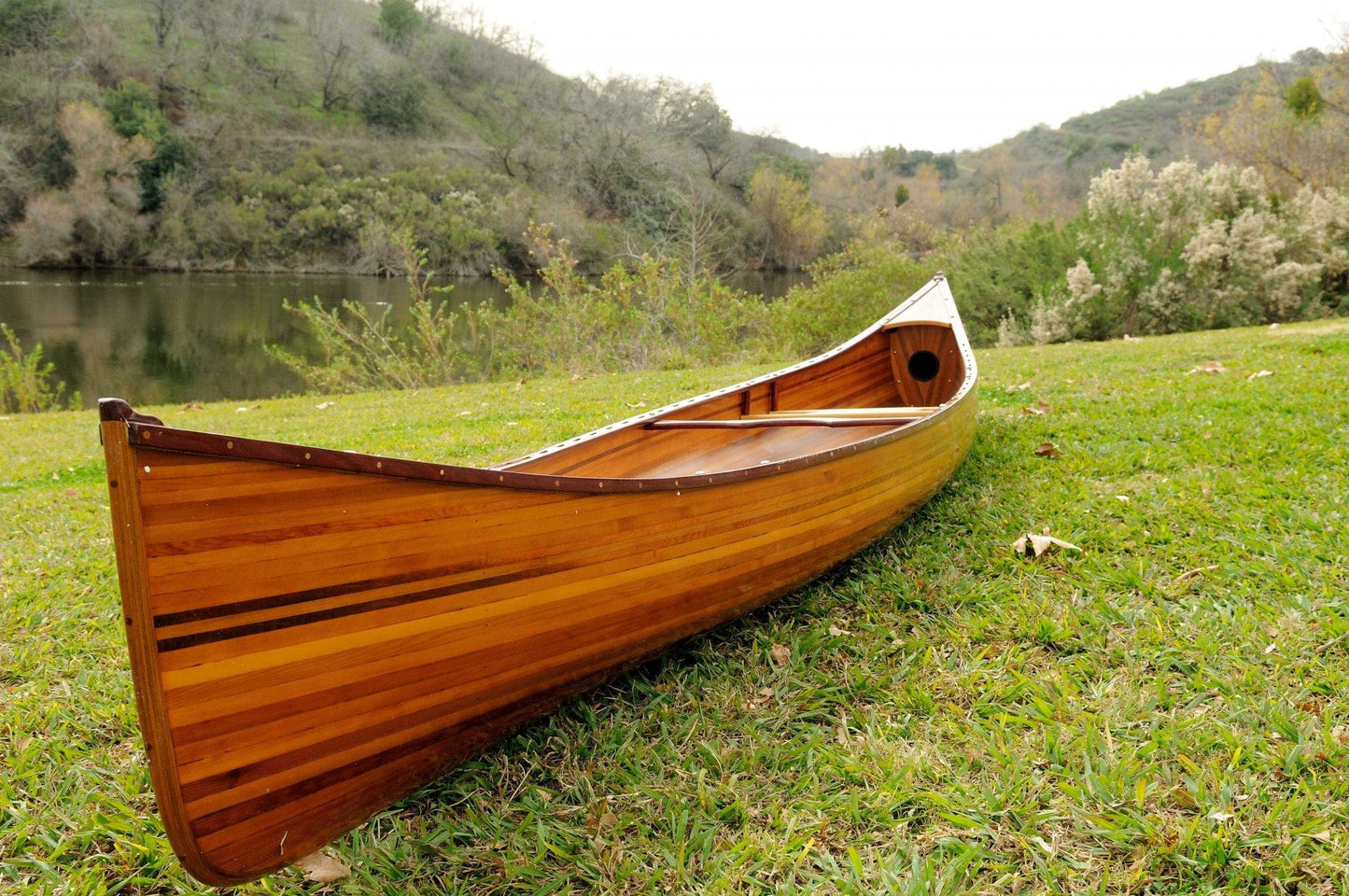 35.5" X 216" X 27" Wooden Canoe - Homeroots - Flyclothing LLC