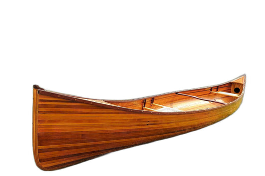 35.5" X 216" X 27" Wooden Canoe - Homeroots