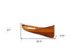 35.5" X 216" X 27" Wooden Canoe - Homeroots - Flyclothing LLC