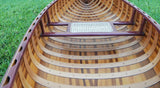 26.5" X 117" X 20" Red Wooden Canoe With Ribs Curved Bow - Homeroots - Flyclothing LLC