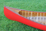 26.5" X 117" X 20" Red Wooden Canoe With Ribs Curved Bow - Homeroots - Flyclothing LLC