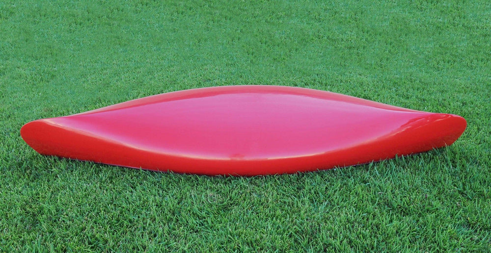 26.5" X 117" X 20" Red Wooden Canoe With Ribs Curved Bow - Homeroots - Flyclothing LLC