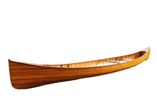 31.5" X 187.5" X 24" Wooden Canoe With Ribs - Homeroots