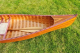 26.25" X 118.5" X 16" Wooden Canoe With Ribs Curved Bow - Homeroots - Flyclothing LLC