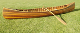 26.25" X 118.5" X 16"  Matte Finish Wooden Canoe With Ribs Curved Bow - Homeroots