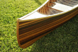 26.25" X 118.5" X 16"  Matte Finish Wooden Canoe With Ribs Curved Bow - Homeroots