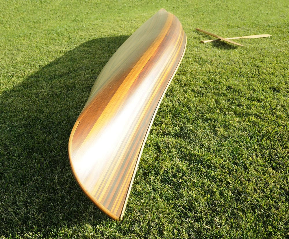 26.25" X 118.5" X 16" Matte Finish Wooden Canoe With Ribs Curved Bow - Homeroots - Flyclothing LLC